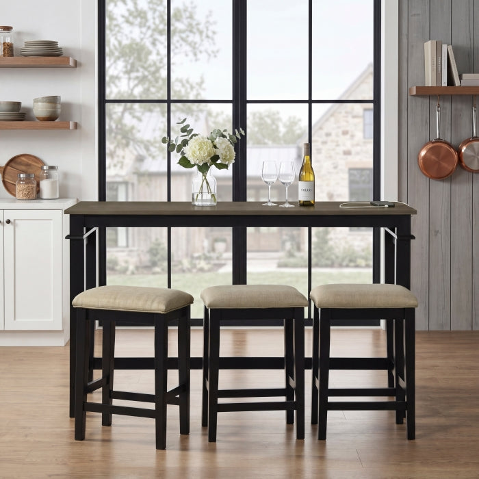 5714BK 4-Piece Pack Counter Height Set - 5714BK