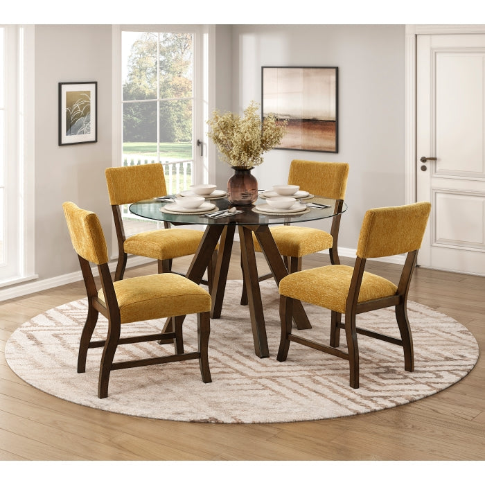 5898F2S Side Chair, Mustard, Set of 2 - 5898F2S