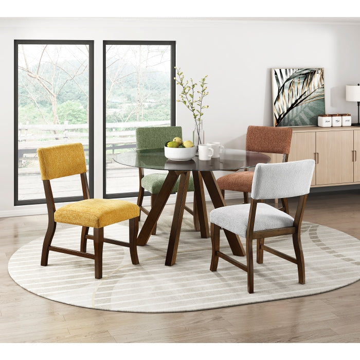 5898F2S Side Chair, Mustard, Set of 2 - 5898F2S
