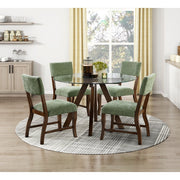 5898F3S Side Chair, Olive, Set of 2 - 5898F3S