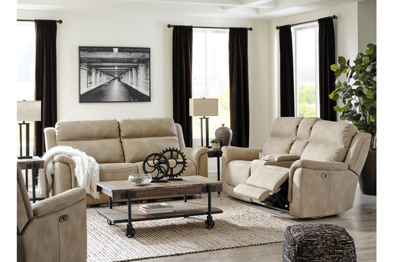 Next-Gen DuraPella Sand Power Reclining Sofa, Loveseat and Recliner -  Ashley - DMV Furniture
