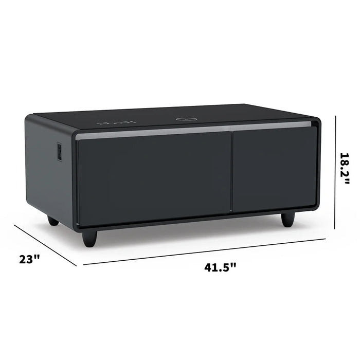 Party Time Modern Smart Coffee Table with Built-in Fridge