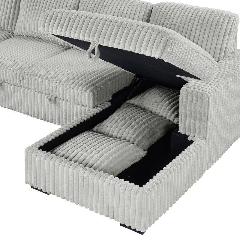 Devonshire Pull-Out Sleeper Sectional Sofa