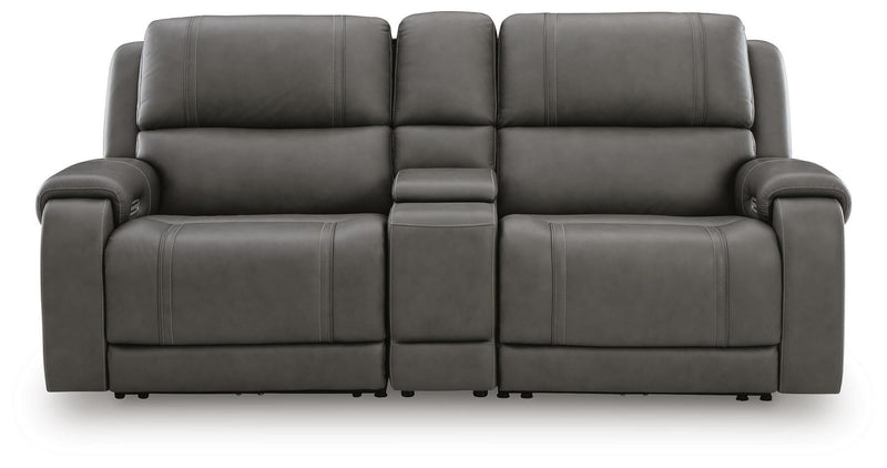 5Z - Pittson Anchor 3-Piece Power Reclining Sectional Loveseat with Console - PCU12600S2