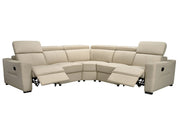 6021 Cream Sectional And Armchair W/ Manual Recliners Set - p14097