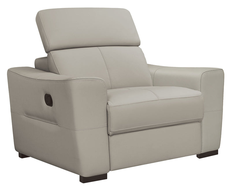 6021 Grey Sectional And Armchair W/ Manual Recliners Set - p14111