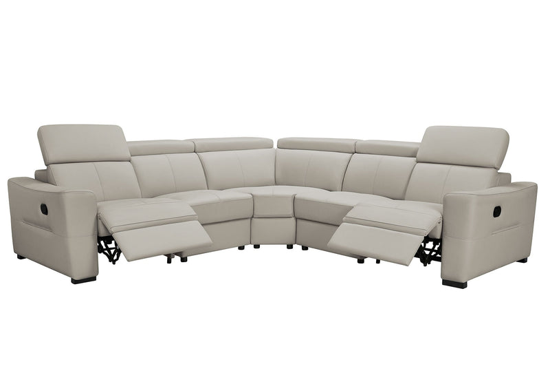 6021 Grey Sectional And Armchair W/ Manual Recliners Set - p14111