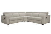 6021 Grey Sectional And Armchair W/ Manual Recliners Set - p14111