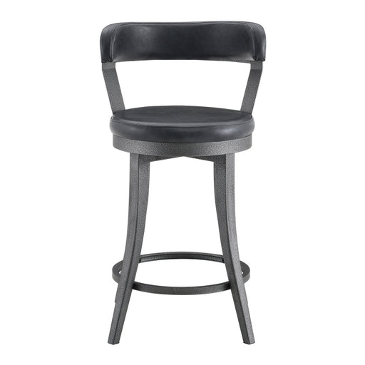 6029-24BK Swivel Counter Height Chair, Set of 2 - 6029-24BK