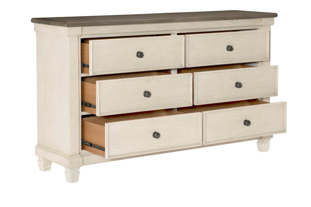 Weaver 5 Piece Eastern King Bedroom Set In Antique White 1626K-1Ek-5Set | Homelegance
