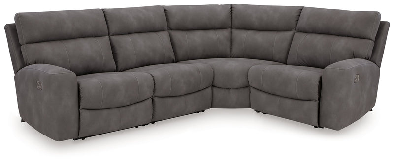 Next-Gen Durapella Slate 4-Piece Power Reclining Sectional from Ashley - DMV Furniture