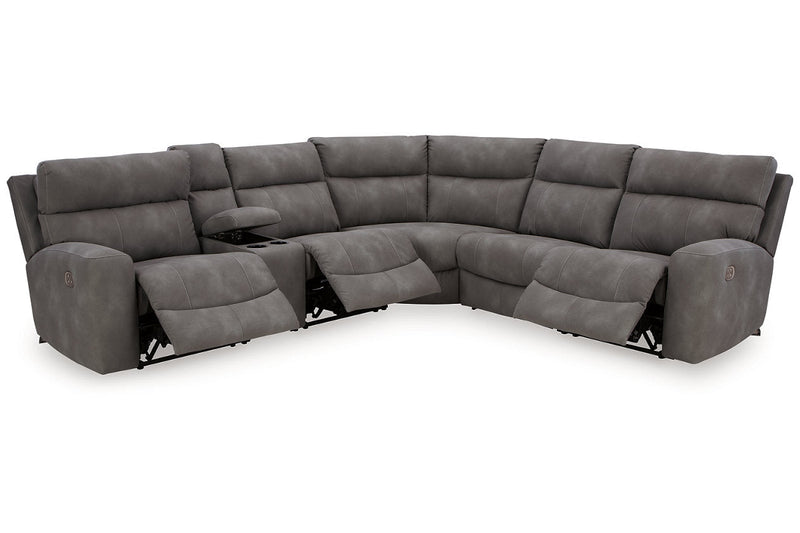 Next-Gen DuraPella Slate 6-Piece Power Reclining Sectional -  Ashley - DMV Furniture