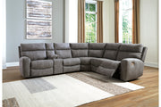 Next-Gen DuraPella Slate 6-Piece Power Reclining Sectional -  Ashley - DMV Furniture