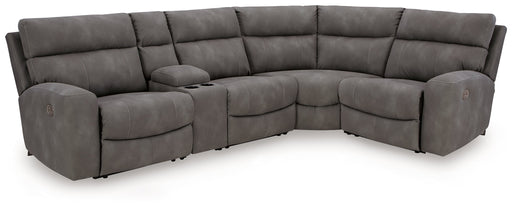 Next-Gen Durapella Slate 5-Piece Power Reclining Sectional from Ashley - DMV Furniture