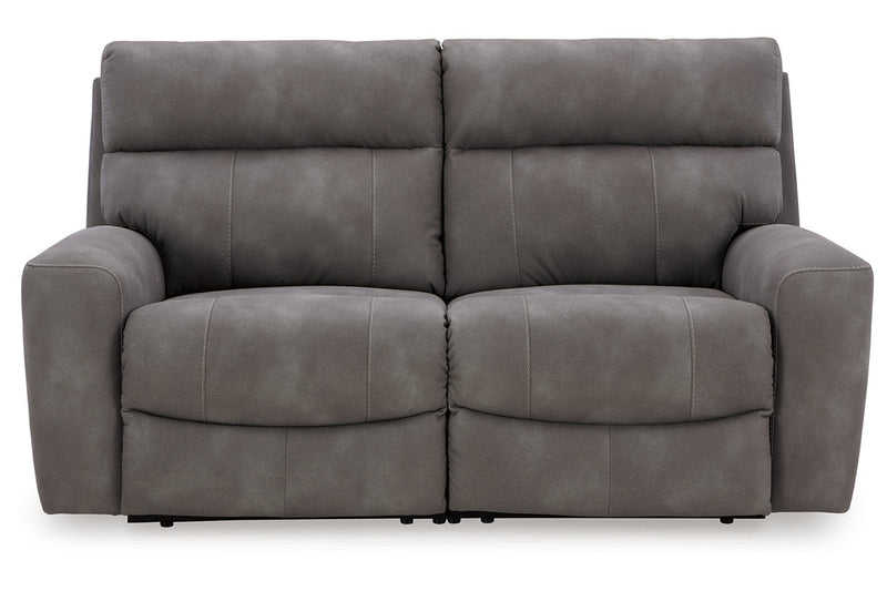 Next-Gen DuraPella Slate 2-Piece Power Reclining Sectional Loveseat -  Ashley - DMV Furniture