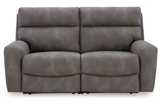 Next-Gen DuraPella Slate 2-Piece Power Reclining Sectional Loveseat -  Ashley - DMV Furniture