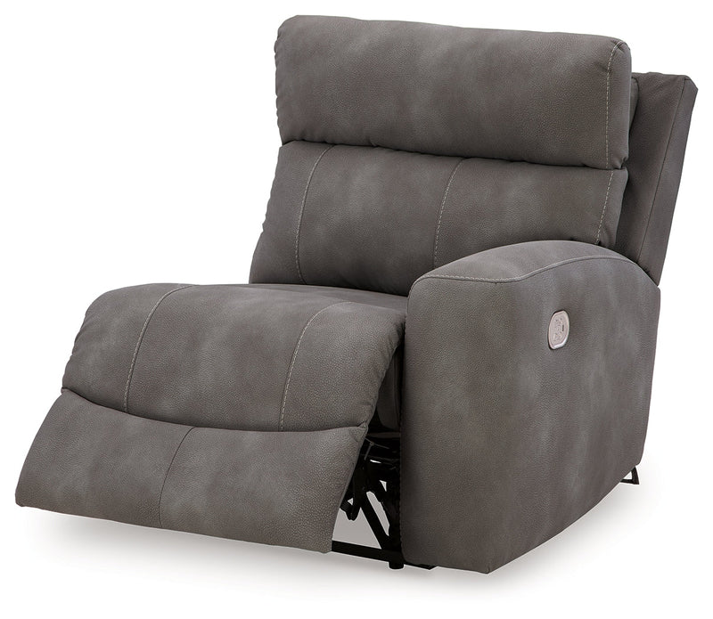 Next-Gen Durapella Slate 5-Piece Power Reclining Sectional from Ashley - DMV Furniture