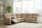 Next-Gen DuraPella Sand 6-Piece Power Reclining Sectional -  Ashley - DMV Furniture