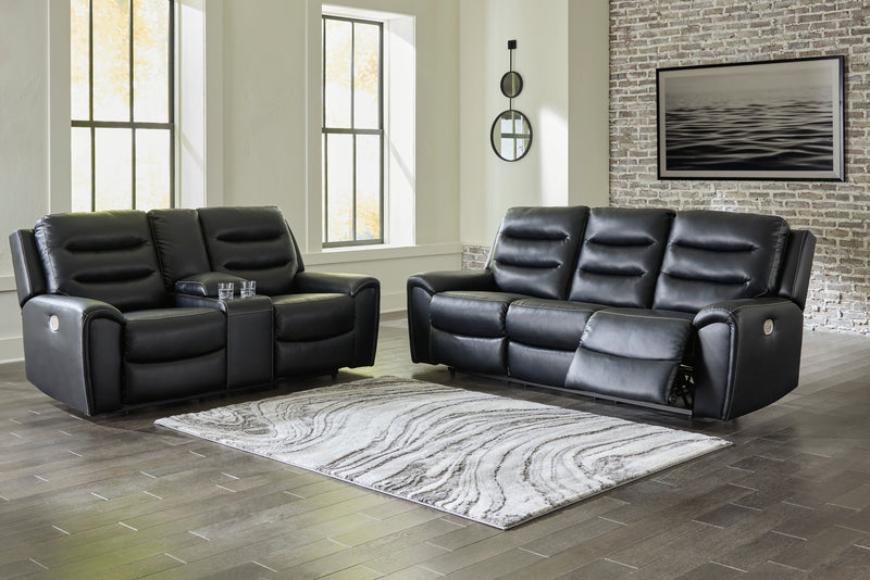 Warlin Black Power Reclining Living Room Set