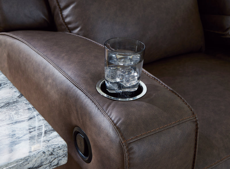 Lavenhorne Umber Reclining Sofa and Loveseat from Ashley - DMV Furniture