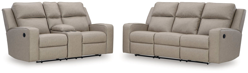 Lavenhorne Pebble Reclining Sofa and Loveseat from Ashley - DMV Furniture