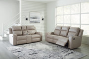 Lavenhorne Pebble Reclining Sofa and Loveseat from Ashley - DMV Furniture