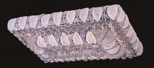 6685F-SQ 18X30 CHROME SQUARE LED COLOR CHANGING REMOTE CONTROL CHANDELIER (CB71)(FO304) - 210000000689
