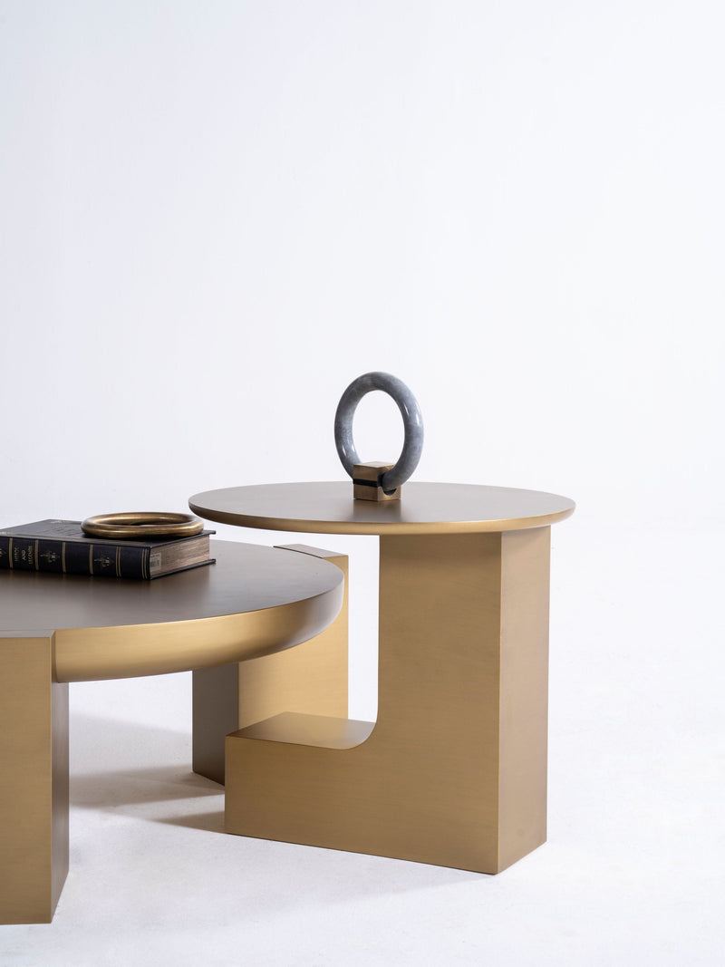 674 Gold Coffee with End Table [ETA: 3/15] - 674-675 GOLD - COFEND
