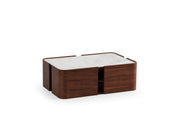 678 Walnut Marble Coffee Table - DMV FurnitureCoffee Table
