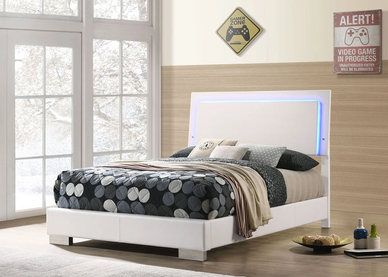 Felicity Panel Bed with LED Lighting