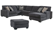 Tracling Slate 3-Piece Sectional with Ottoman -  Ashley - DMV Furniture