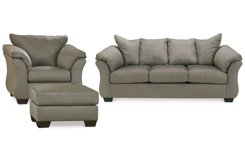 Darcy Cobblestone Sofa, Chair and Ottoman -  Ashley - DMV Furniture