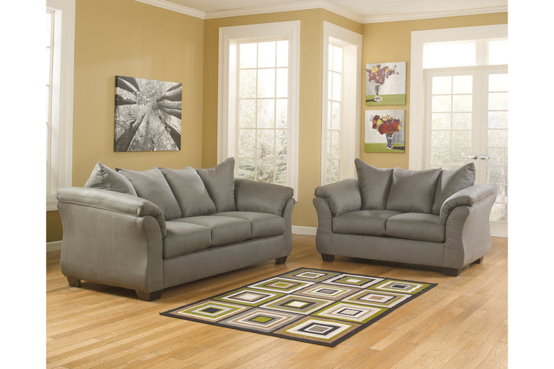 Darcy Cobblestone Sofa and Loveseat -  Ashley - DMV Furniture