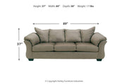 Darcy Cobblestone Sofa, Loveseat and Recliner -  Ashley - DMV Furniture