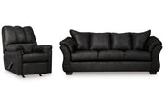 Darcy Black Sofa and Recliner -  Ashley - DMV Furniture