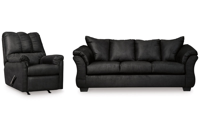 Darcy Black Sofa and Recliner -  Ashley - DMV Furniture
