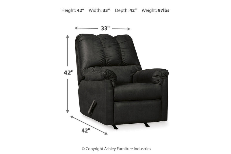 Darcy Black Sofa and Recliner -  Ashley - DMV Furniture