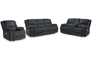 Draycoll Slate Power Reclining Sofa, Loveseat and Recliner -  Ashley - DMV Furniture