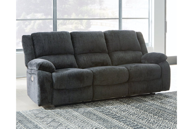 Draycoll Slate Power Reclining Sofa and Loveseat -  Ashley - DMV Furniture