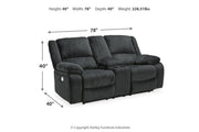 Draycoll  2 Power Reclining Loveseats and Recliner -  Ashley - DMV Furniture