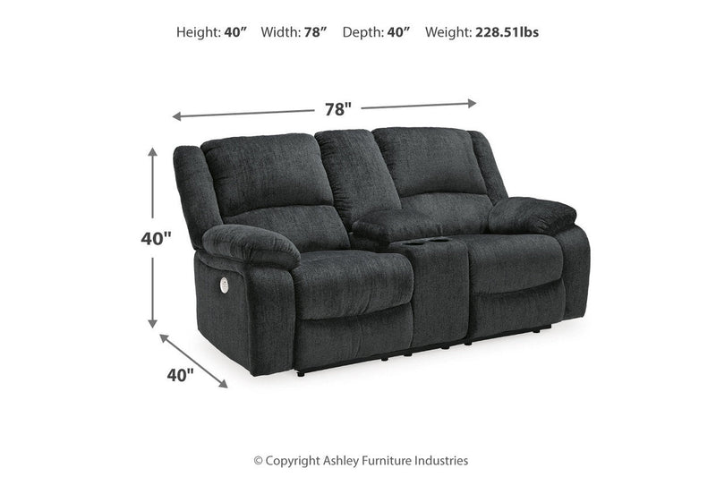 Draycoll  2 Power Reclining Loveseats and Recliner -  Ashley - DMV Furniture
