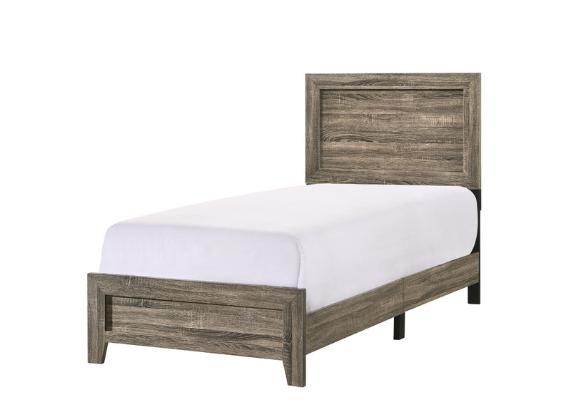 Crown Mark Millie Twin Panel Bed in Grey image