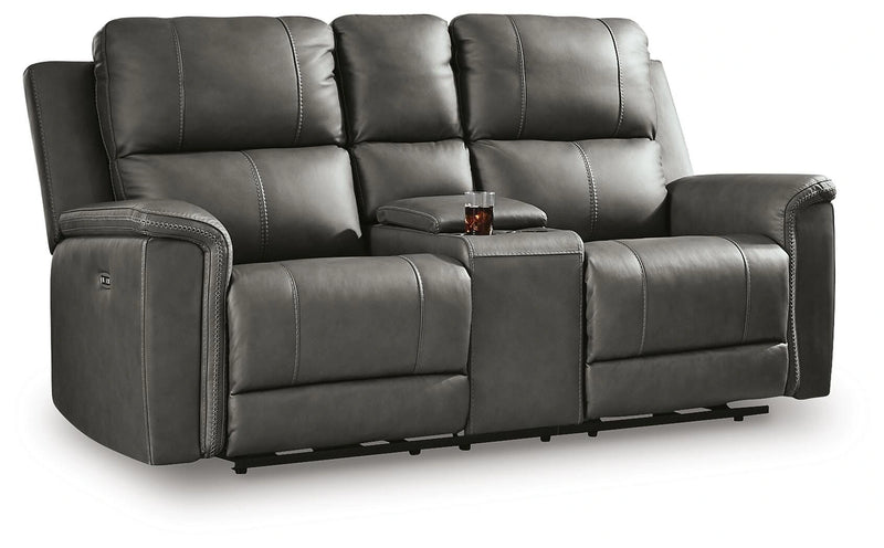 Bleckley Power Reclining Loveseat with Console