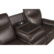 8206BRW*2 2pc Set: Sofa, Love - 8206BRW*2