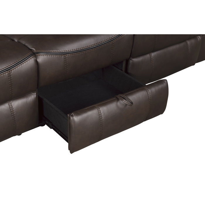 8206BRW*2 2pc Set: Sofa, Love - 8206BRW*2