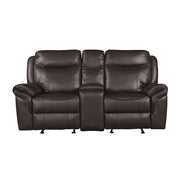 8206BRW*2 2pc Set: Sofa, Love - 8206BRW*2