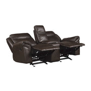 8206BRW*2 2pc Set: Sofa, Love - 8206BRW*2