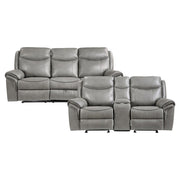 8206GRY*2 2pc Set: Sofa, Love - 8206GRY*2