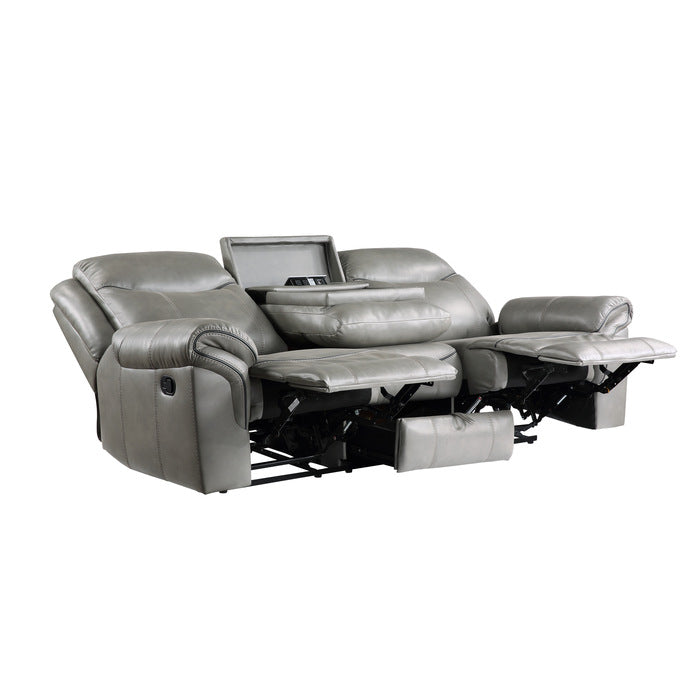 8206GRY*2 2pc Set: Sofa, Love - 8206GRY*2