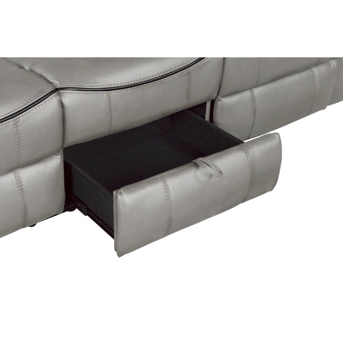 8206GRY*2 2pc Set: Sofa, Love - 8206GRY*2